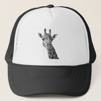 Black & White Giraffe Trucker Hat