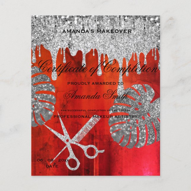 Black White Gold Certificate of Completion Award (Front)