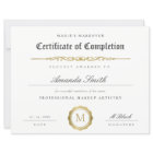 Black White Gold Certificate of Completion Award