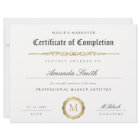 Black White Gold Certificate of Completion Award