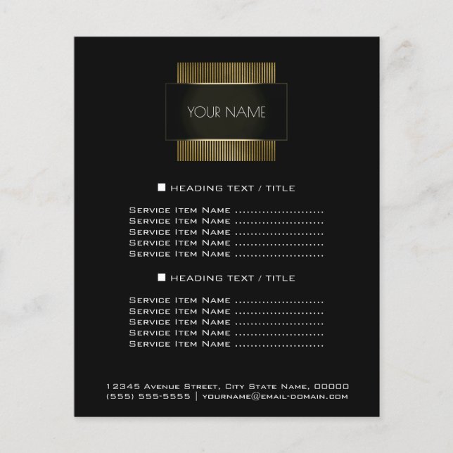 Black White Gold Conceptual Minimal Geometry Flyer (Front)