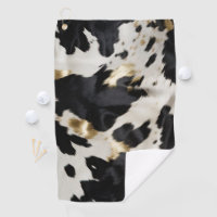 Black White Gold Cowhide