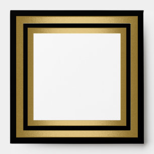 Black White Gold Frame All Events Envelopes