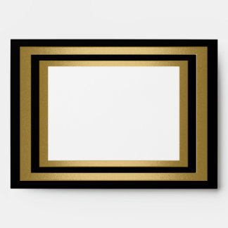 Black White Gold Frame All Events Envelopes