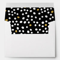 Black, White & Gold Glitter Polka Dots Party