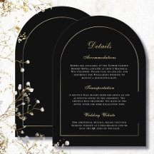 Black White Gold Script Elegant Detail Wedding