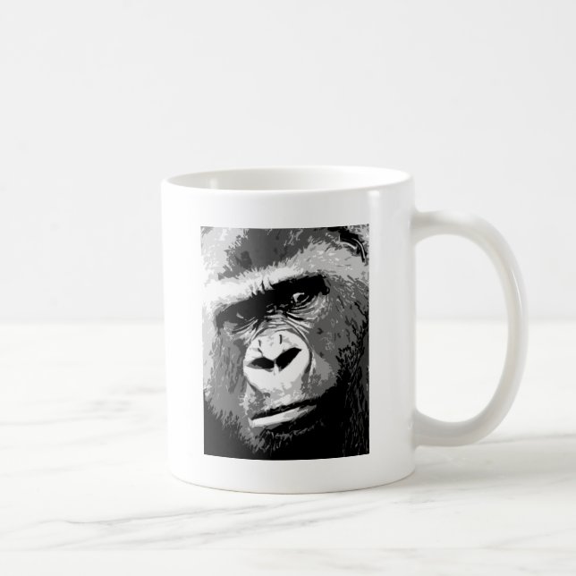 Black & White Gorilla Coffee Mug (Right)
