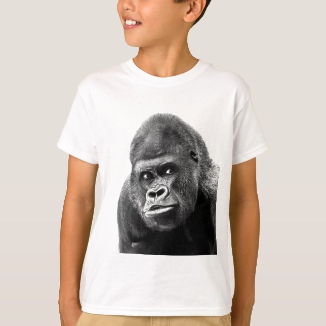Black White Gorilla T-Shirt (Front)