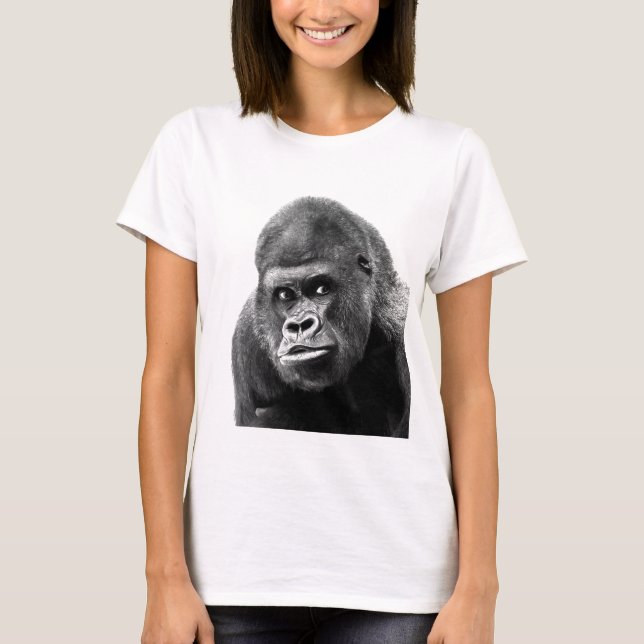Black White Gorilla T-Shirt (Front)