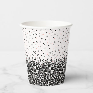 Black & White Gradation Ombre Paper Cups