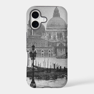 Black White Grand Canal Venice Italy Travel