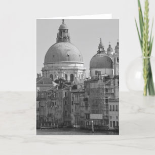 Black White Grand Canal Venice Italy Travel Card