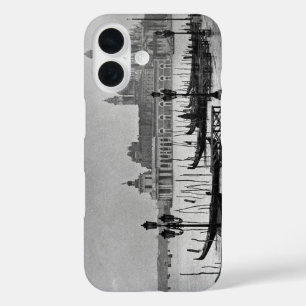 Black White Grand Canal Venice Italy Travel iPhone 16 Case
