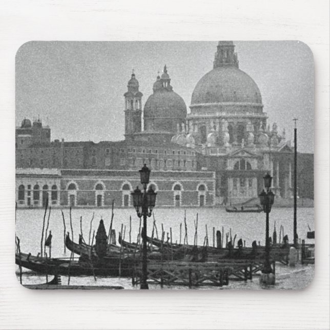 Black White Grand Canal Venice Italy Travel Mouse Pad (Front)