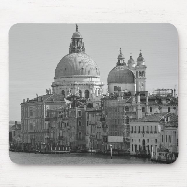 Black White Grand Canal Venice Italy Travel Mouse Pad (Front)
