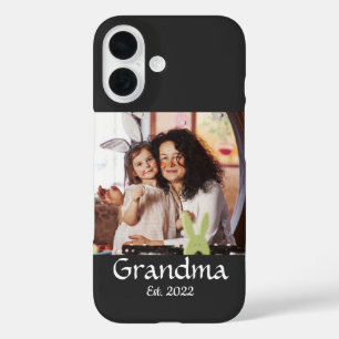 Black White Grandma Established Bold Photo iPhone 16 Case
