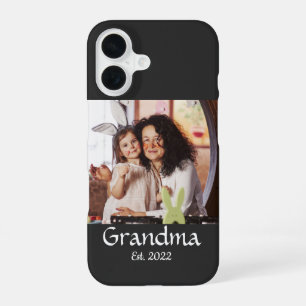 Black White Grandma Established Bold Photo iPhone 16 Case