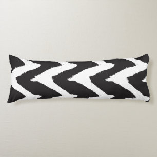 Black White Graphic  Body Cushion
