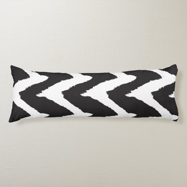 Black White Graphic  Body Cushion (Front)