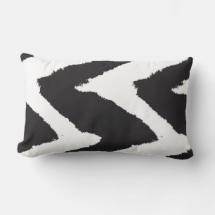 Black White Graphic Lumbar Cushion