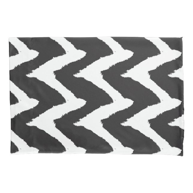 Black White Graphic  Pillowcase (Front)