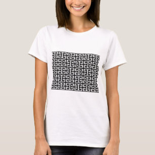 black white greek key T-Shirt