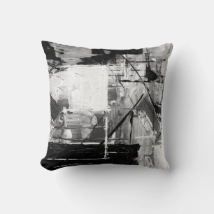Black/White/Grey Abstract Decor Pillow