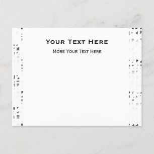 Black, White, Grey Art Print 2 Post Card Invite