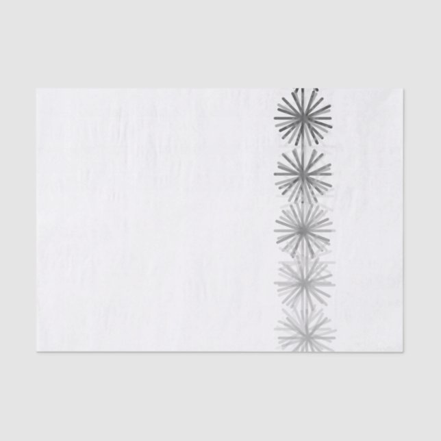Black, White, Grey, Asterisk Tissue Paper (Front)