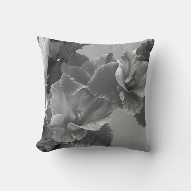 Black, White & Grey Decorative Cushion (Front)
