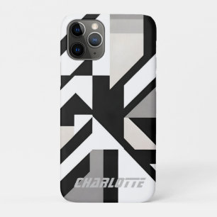 black white grey geometric iphone Smart Cover