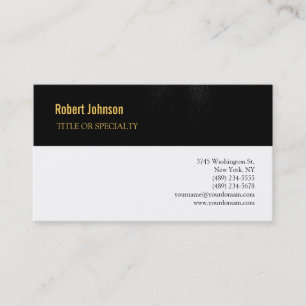 Black White Grey Gold Business Card