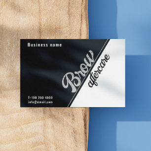 Black White Grey Grey Aesthetician After Care Business Card