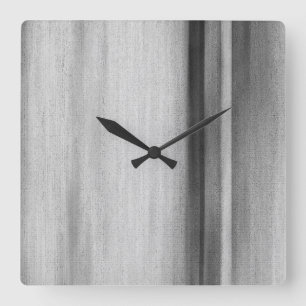 Black White Grey Modern Square Wall Clock