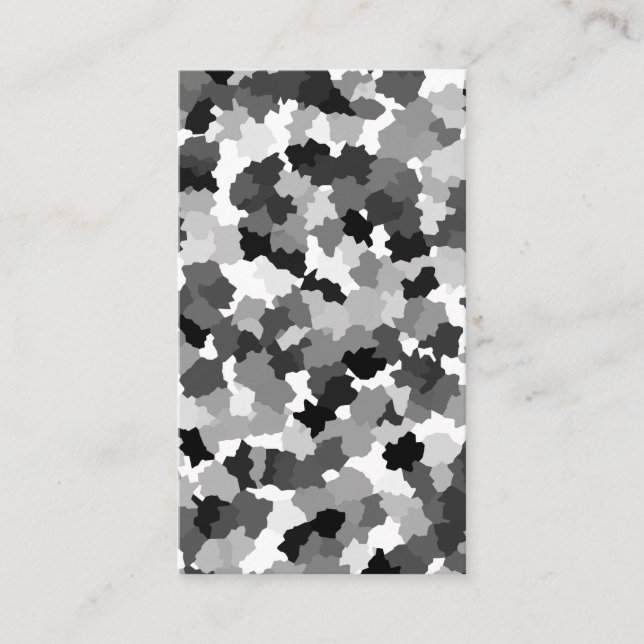 Black White Grey Pattern Business Card (Front)