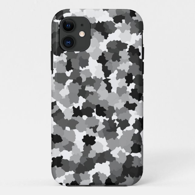 Black White Grey Pattern Case-Mate iPhone Case (Back)