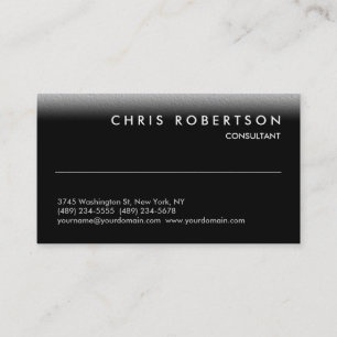 Black White Grey Trendy Charming Business Card