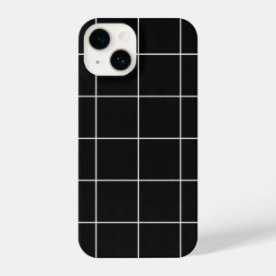Black & White Grid Pattern iPhone 14 Case