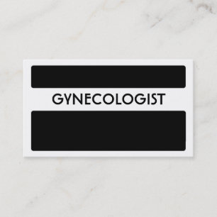 Black white gynaecologist business cards