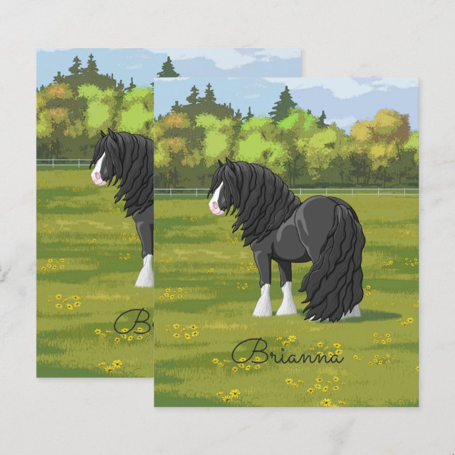 Black & White Gypsy Vanner Tinker Draught Horse (Front/Back)