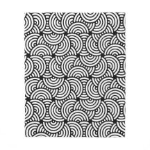 Black White Half-Circle Spiral Arcs Curve Pattern