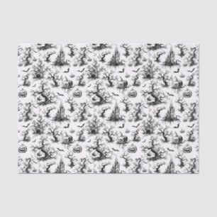 Black & White Halloween Toile Tissue Paper