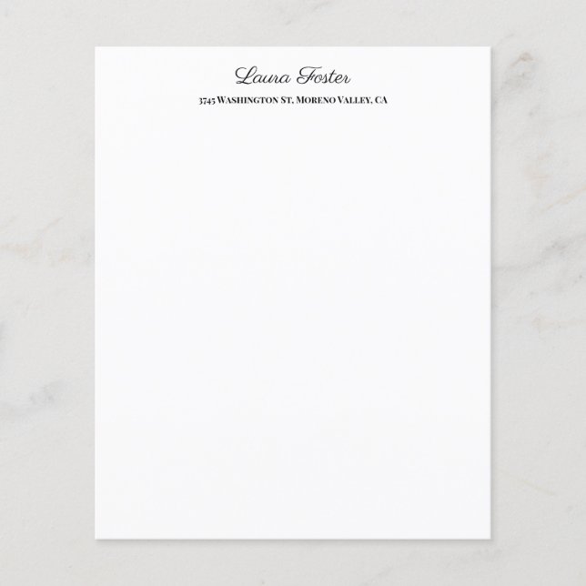 Black White Handwriting Elegant Minimalist Stylish (Front)