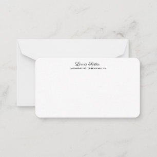 Black White Handwriting Elegant Minimalist Stylish Card