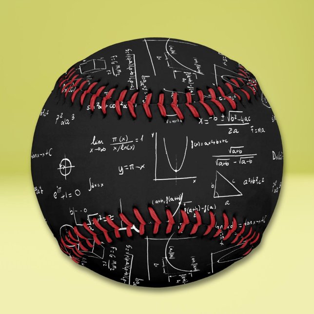 Black White Handwritten Math Equations Academic Baseball (Creator Uploaded)