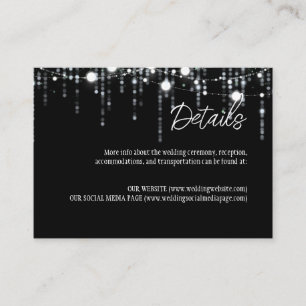 Black & White Hanging Lights Enclosure Card