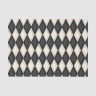 Black & White Harlequin  Check Mediaeval Fairytale Tissue Paper