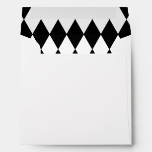 Black White Harlequin Pattern Envelope