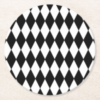 Black White Harlequin Pattern