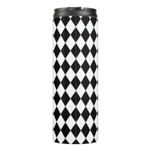 Black & White Harlequin Thermal Tumbler